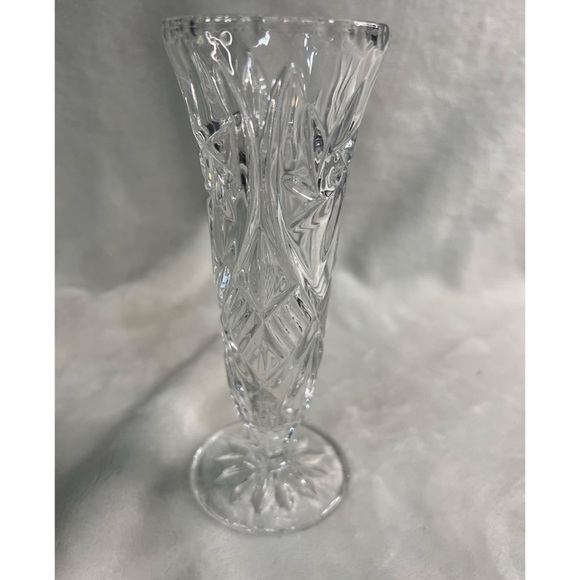Hand Cut Glass Vase - Picture 3 of 4
